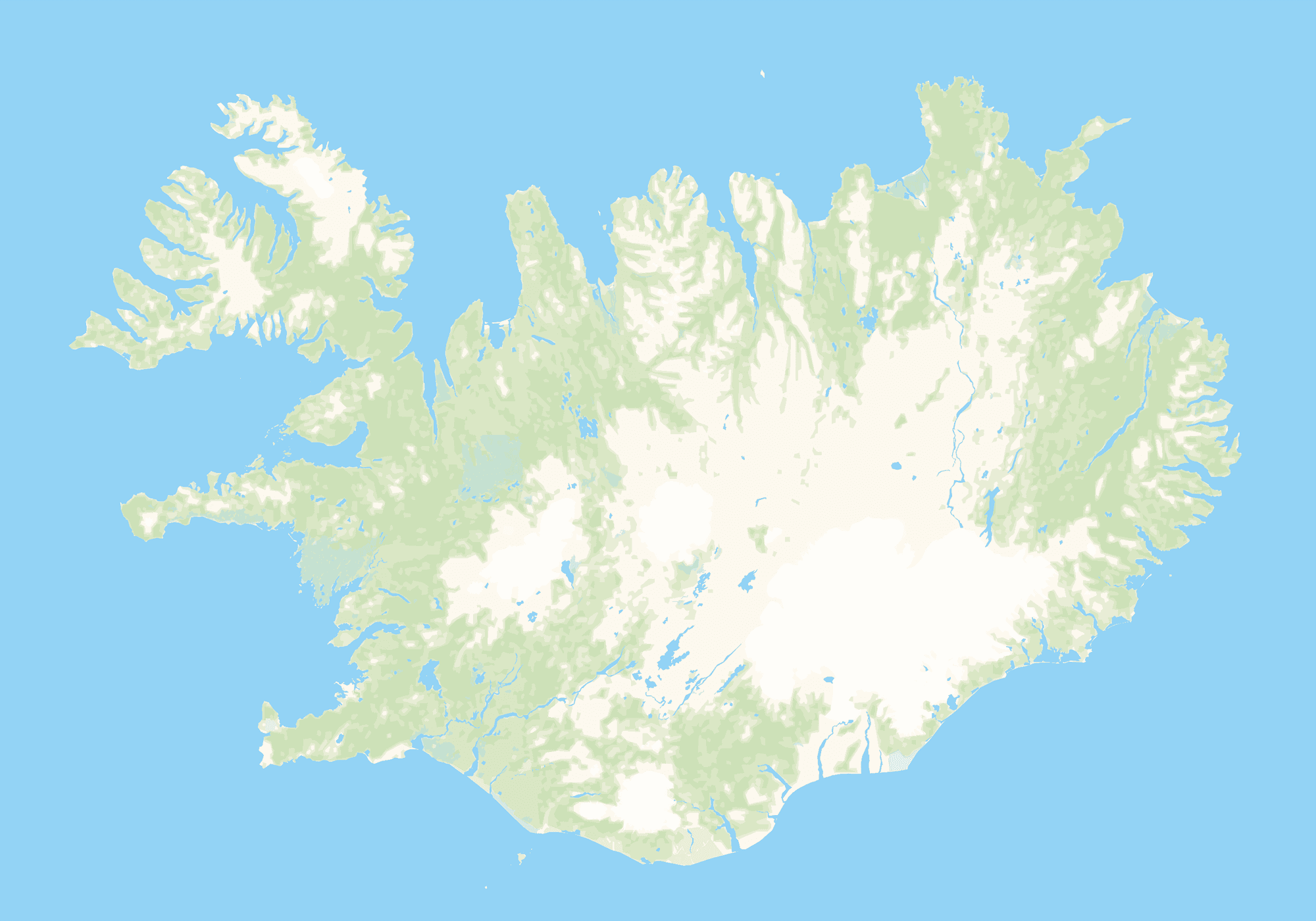 Kort úr Mapbox